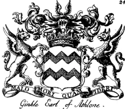 Wappen der Earls of Athlone (mit fehlerhaftem Wappenspruch)