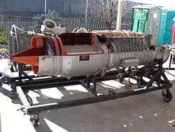 Eine Westinghouse J34, wie sie zum Beispiel in Spirit of Australia verwendet wurde