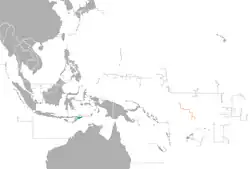 Lage von Osttimor und Tuvalu