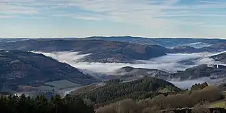Ebbegebirge von Nordosten (Aussichtsturm Schomberg)