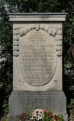 Eberhard Vischer-Koechlin (1865–1946), Professor der Theologie, Grab auf dem Friedhof Wolfgottesacker, Basel