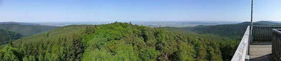 Panoramabild, aufgenommen von der Aussichtsplattform des Turms