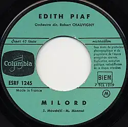 Edith Piaf – Milord