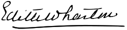 Signatur Edith Whartons