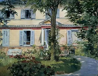 Édouard Manet: Landhaus in Rueil, 1882, Nationalgalerie, Berlin