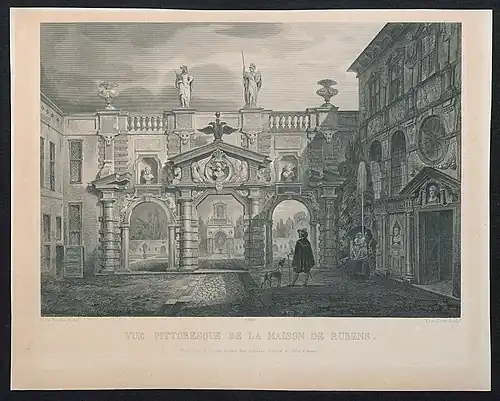 Ansicht vom Rubenshaus nach einem Bild von Nicaise de Keyser