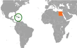 Lage von Haiti und Ägypten