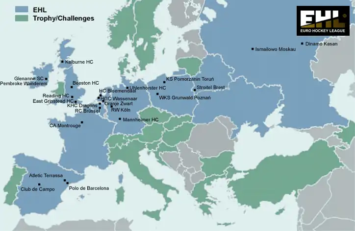 Teilnehmer an der Euro Hockey League 2010/11