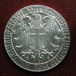 Ehrenmedaille der Bundeshauptstadt Wien in Silber für Ernst Federn – Vorderseite