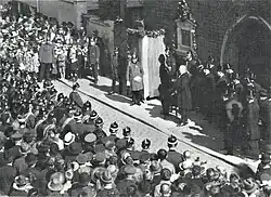 Weihe der Ehrentafel für die gefallenen Kameraden der Eilenburger Feuerwehr (1921)