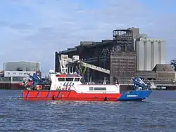 Ehemaliges Einsatzboot Bremen 1 für die Wasserschutzpolizei und die Feuerwehr Bremen im Stadtgebiet Bremen gebaut