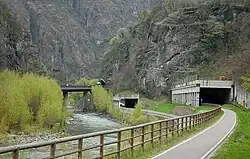 Radroute&nbsp;1, SS&nbsp;12 und A22 zwischen Kardaun und Blumau