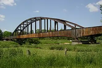 Eisenbahnbrücke über die Weser bei Höxter