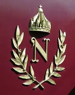 Signet Kaiser Napoleons III. am Salonwagen der P.O.
