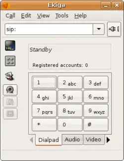 Ekiga 2.0.12 unter Ubuntu 8.04