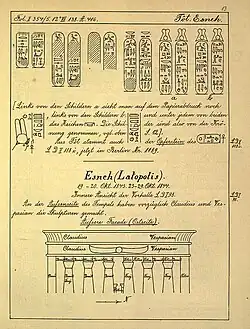 Richard Lepsius: Tôt (Tuphium). In: Denkmäler aus Aegypten und Aethiopien. Band IV.