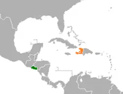Lage von El Salvador und Haiti