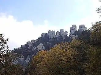 Gesteinsformation auf Els Ports