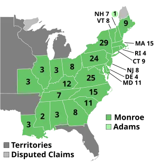 Karte der Wahlergebnisse nach Bundesstaat