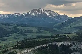 Electric Peak vom Gipfel des Bunsen Peak