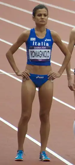 Die siebtplatzierte Elena Romagnolo, die drei Tage später Rang acht über 10.000&nbsp;Meter&nbsp;erreichte