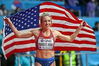 Elle Purrier St. Pierrebei den Hallenweltmeisterschaften 2022 in Belgrad