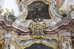 Seitenaltar mit dem Wappen von Friedrich Carl Freiherr von Eyb