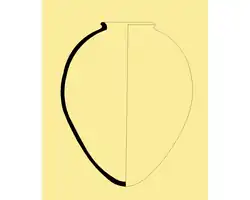 Elmpter Amphore Randtyp A mit Spitzboden.