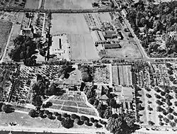 Gräberfeld von Eltville. Luftaufnahme von 1953