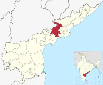 Positionskarte des Distrikts Eluru