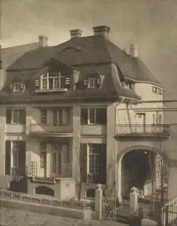 1910 – Brakls Kunsthaus (Wohnhaus und Galerie), Jugendstil, 1909–10, München, Lessingstraße 2