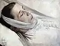 Clara Emilie Sohn, gemalt von Eduard von Gebhardt auf ihrem Totenbett (1885)