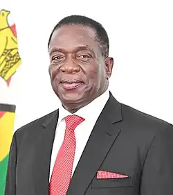 Official portrait of President Emmerson Mnangagwa