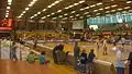 Innenraum der Rundsporthalle vor einem Basketballspiel