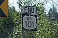 Beginn oder Ende des US-101 in Tumwater USA-Washington Washington