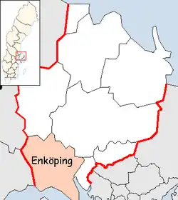 Lage der Gemeinde Enköping