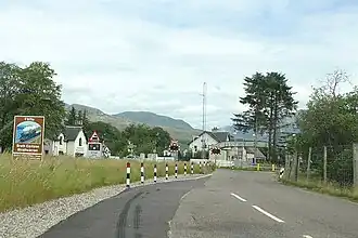 Ortseingang von Strathcarron aus Richtung Westen