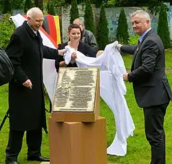 Enthüllung des Ehrenmals in Bolesławiec (2014)