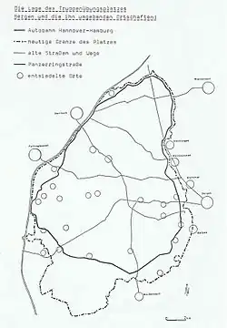 Bei der Einrichtung des TrÜbPl-Bergen entsiedelte Orte (ohne Namen)