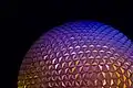 Ausschnitt aus dem Golfball, Spaceship Earth, Epcot Center, Orlando, Florida, 1982.