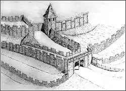Moitzfeld, Nordrhein-Westfalen, Eisenzeit, Rekonstruktionszeichnung