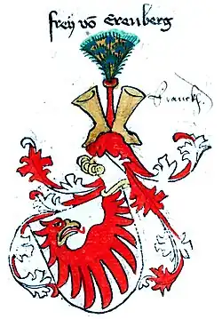 Abbildung im Wappenbuch des St. Galler Abtes Ulrich Rösch