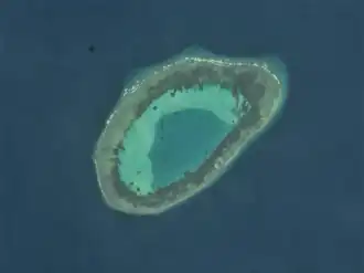 Landsat-Bild von Terumbu Siput (1999)