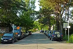 Erlenstraße, Sicht Richtung Nord ab Müggelschlößchenweg