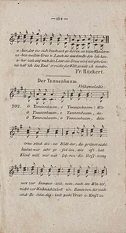 Erstveröffentlichung im Musikalischen Schulgesangbuch 1824