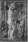 Zwei weibliche Akte im Grünen (1914)