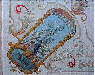 Deckenfresko, „Winter“ von Ernst Bader