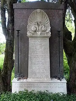 Ernst Stückelberg (1831–1903) Kunstmaler. Familiengrab, Stückelberg-Bruestlein-Merian-Jud-von Wittgenstein. Wolfgottesacker in Basel.