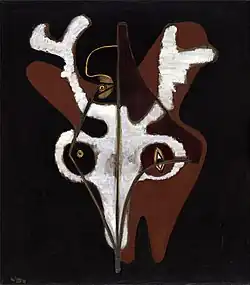 Ernst Wilhelm Nay, „Elchkopf“, 1933, Öl auf Leinwand, 81 × 70 cm, WV 139