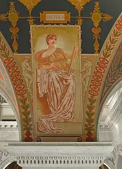 Erotica, eine der acht Tafeln, die Literatur von George Randolph Barse darstellen.